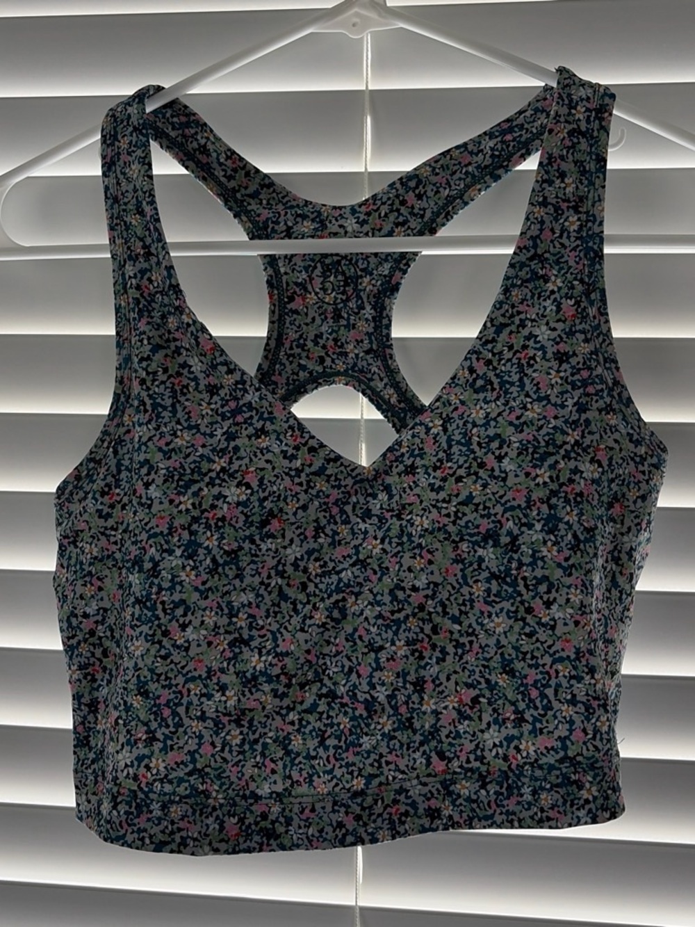 Women's Floral Print Racerback Sports Bra - Multicolor